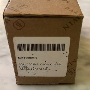 Baldwin, KnobXLessRose, Satin Nickel.NIB